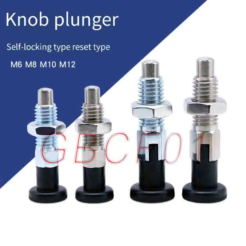 

1Pcs Stainless Steel Spring Loaded Plunger Self-Locking Knob Plunger Indexing Plunger Coarse Thread PMXK/PMXYK