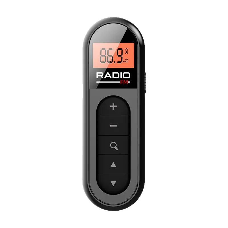 2025 New FM Radio Mini Rechargeable with Clip Conference Guide Horse Racing Sports Portable Lavalier