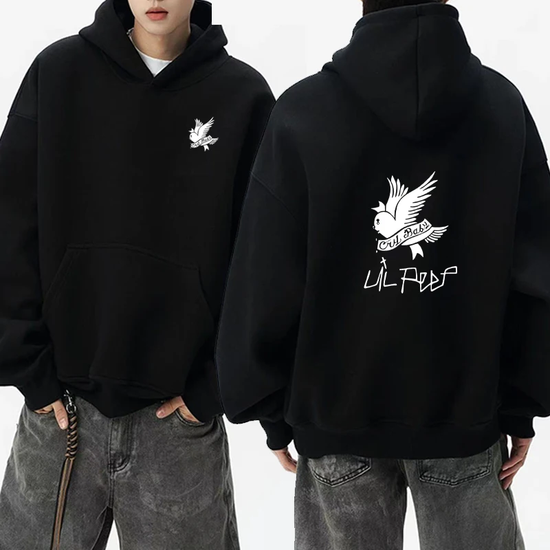 

Rapper Lil Peep Graphic Double Sided Printed Hoodie Men Women Hip Hop Fashion Sweatshirt Oversized Pullover Fleece streetwear