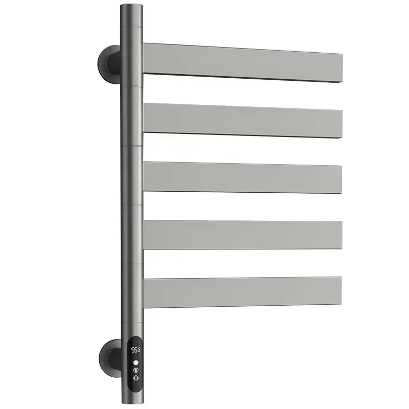 Matte Gray Electric Radiator Stainless Steel Dryer Vertical Design Household Towel Heating Feature Heater for Hotels