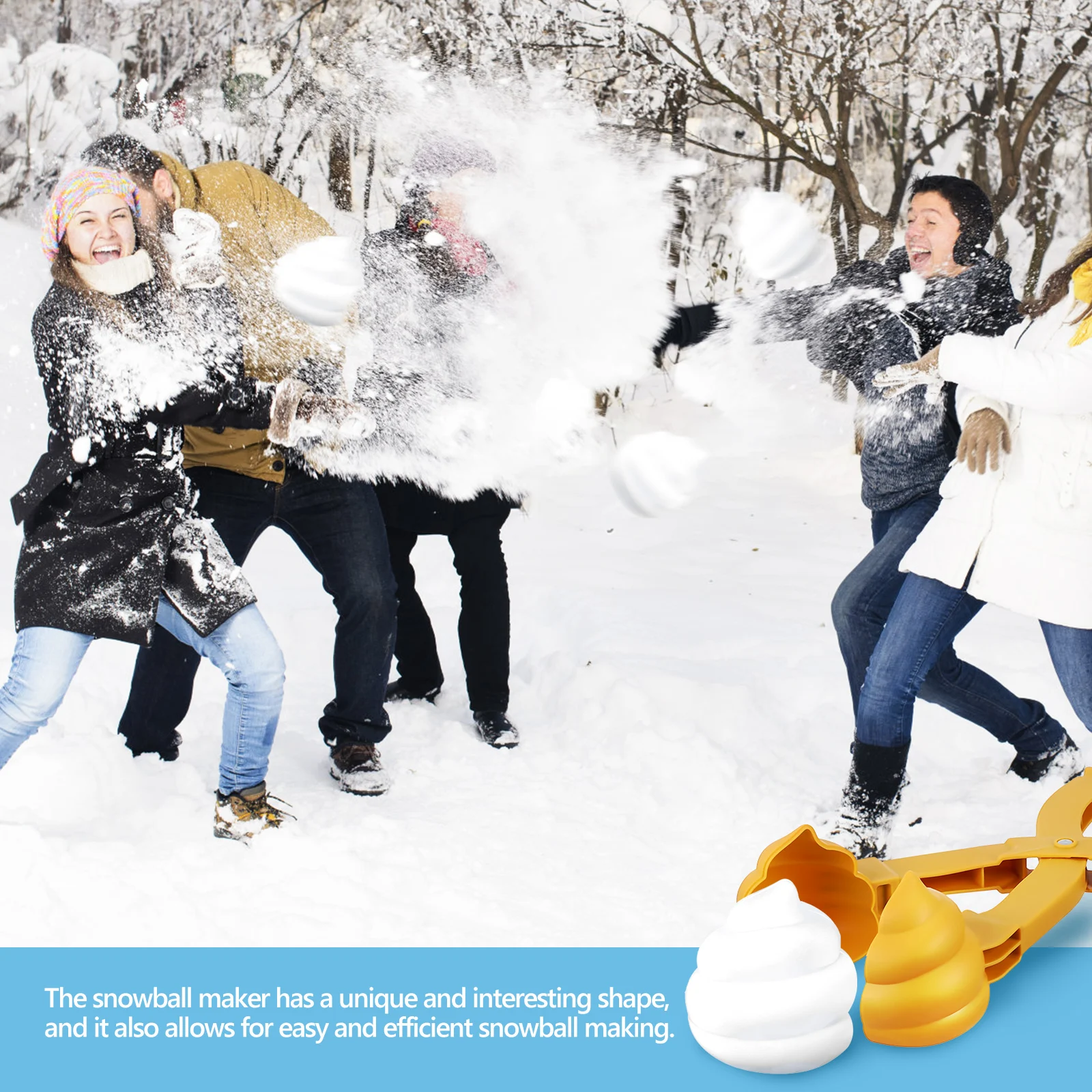 قطعتان من ألعاب الثلج البلاستيكية ذات التصميم الكبير والفريد للأطفال للاستخدام الطويل ومتعددة الاستخدامات والطين الرملي والثلج