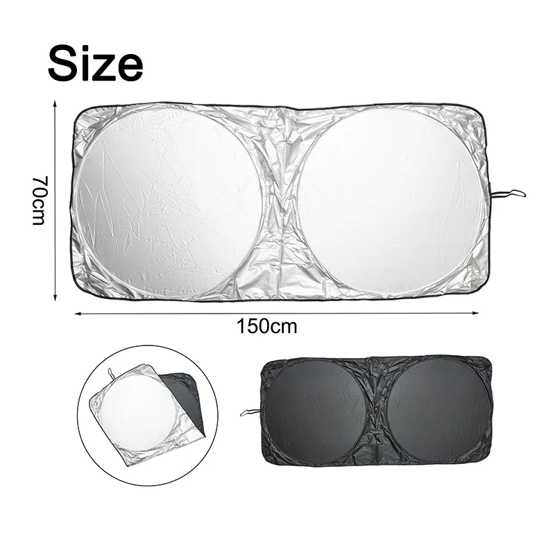 AI-MICH Promotional Gift Custom Sun Shade Foldable Retractable Car Front Window Sunshades Polyester Windshield Sunshade