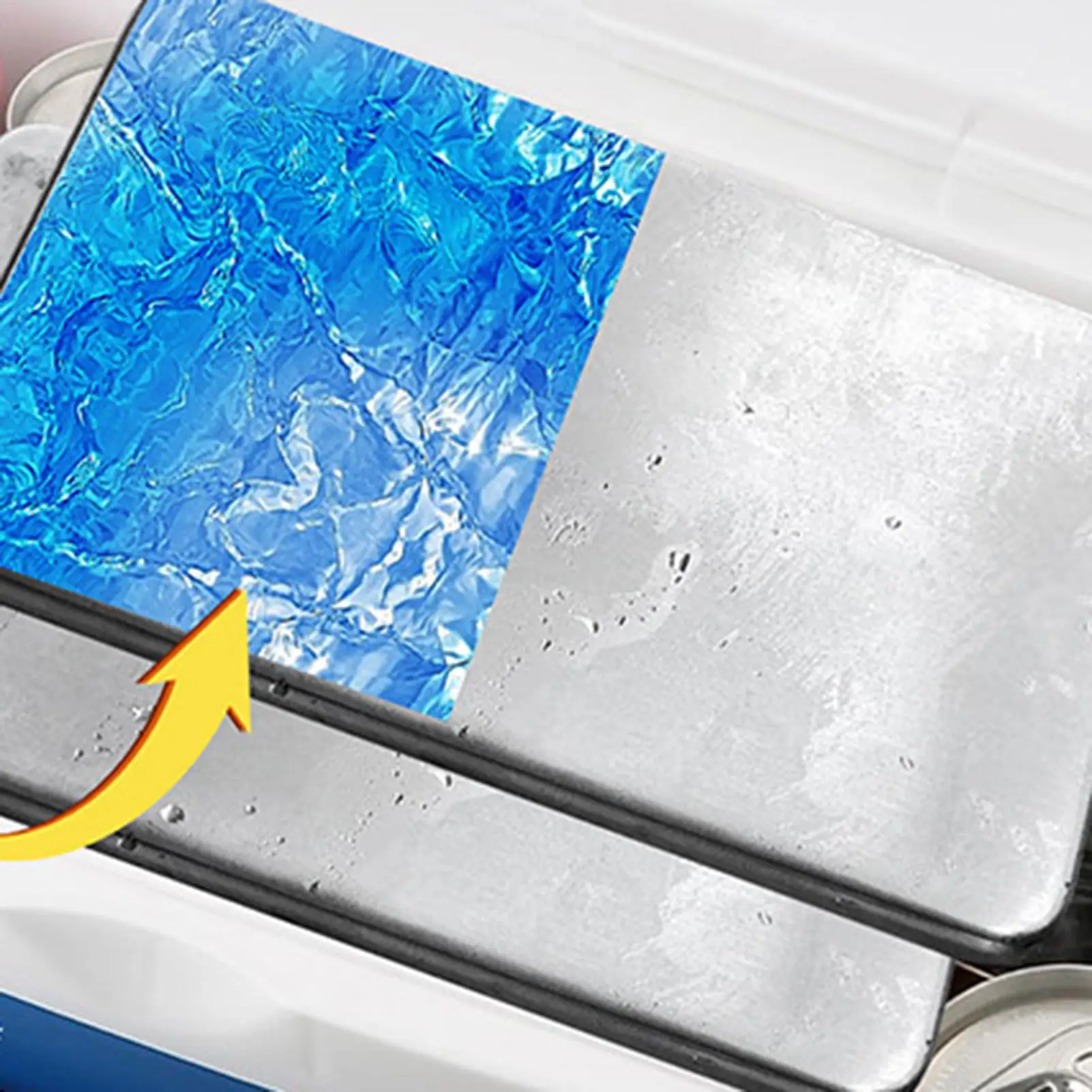 Ice Packs for Cooler Portable Stainless Steel Cold Packs For Lunch Box Ice Tray Freezer Packs Home Kitchen For Camping Picnics