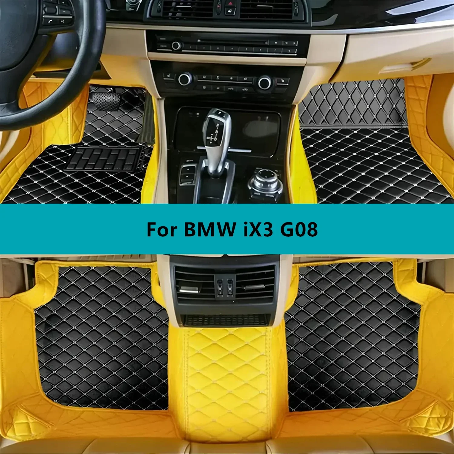 

Car Floor Mats For BMW iX3 G08 2020 2021 2022 2023 2024 2025 2026 Full Set Leather All Weather Waterproof Car Floor Mats