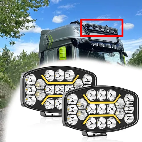 Barra de trabajo Led 120W 24 Potlight DRL luz de coche de 10 pulgadas para barra Led 4X4 todoterreno SUV ATV camión excavadora blanco ámbar