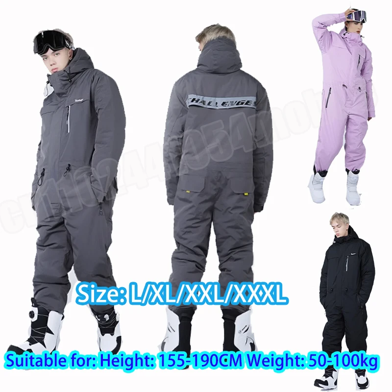 

Мотоциклетный теплый велосипедный цельный костюм, уличный водонепроницаемый ветрозащитный лыжный костюм, морозостойкий утолщенный рыболовный костюм, зимний универсальный