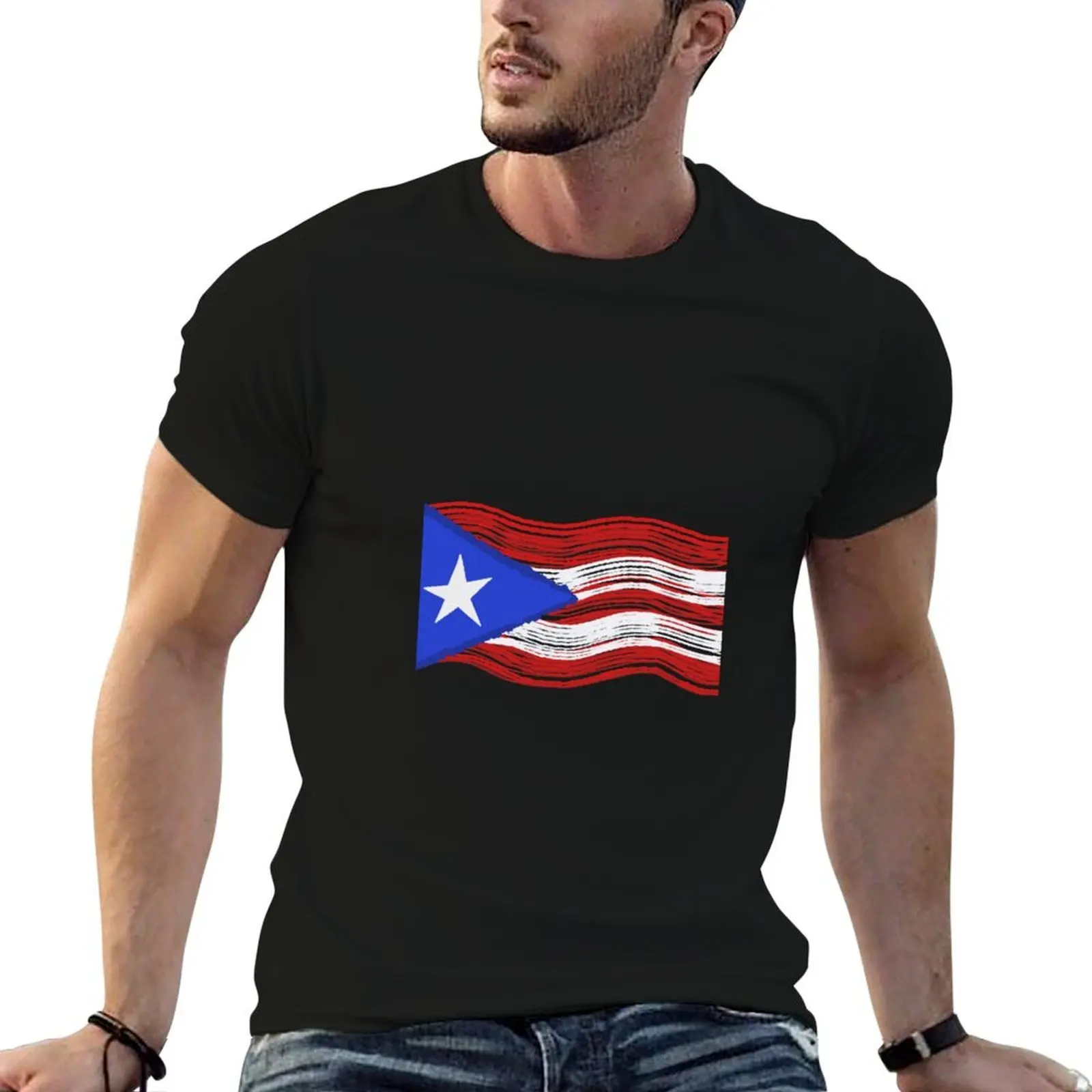 

man shirts man graphic Flag Rican summer t funny t t Puerto man shirts T-Shirt shirt