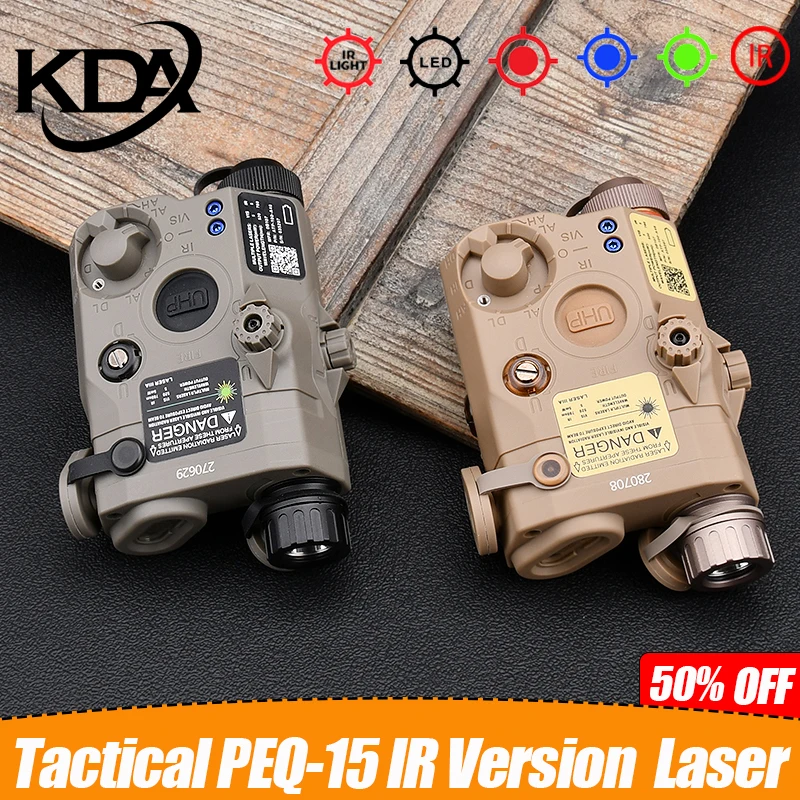 

WADSN Tactical PEQ-15 IR Version Red Dot Green Blue Aiming Pointer Laser Indicator Weapon Hunting Light Fit 20mm Picatinny Rail