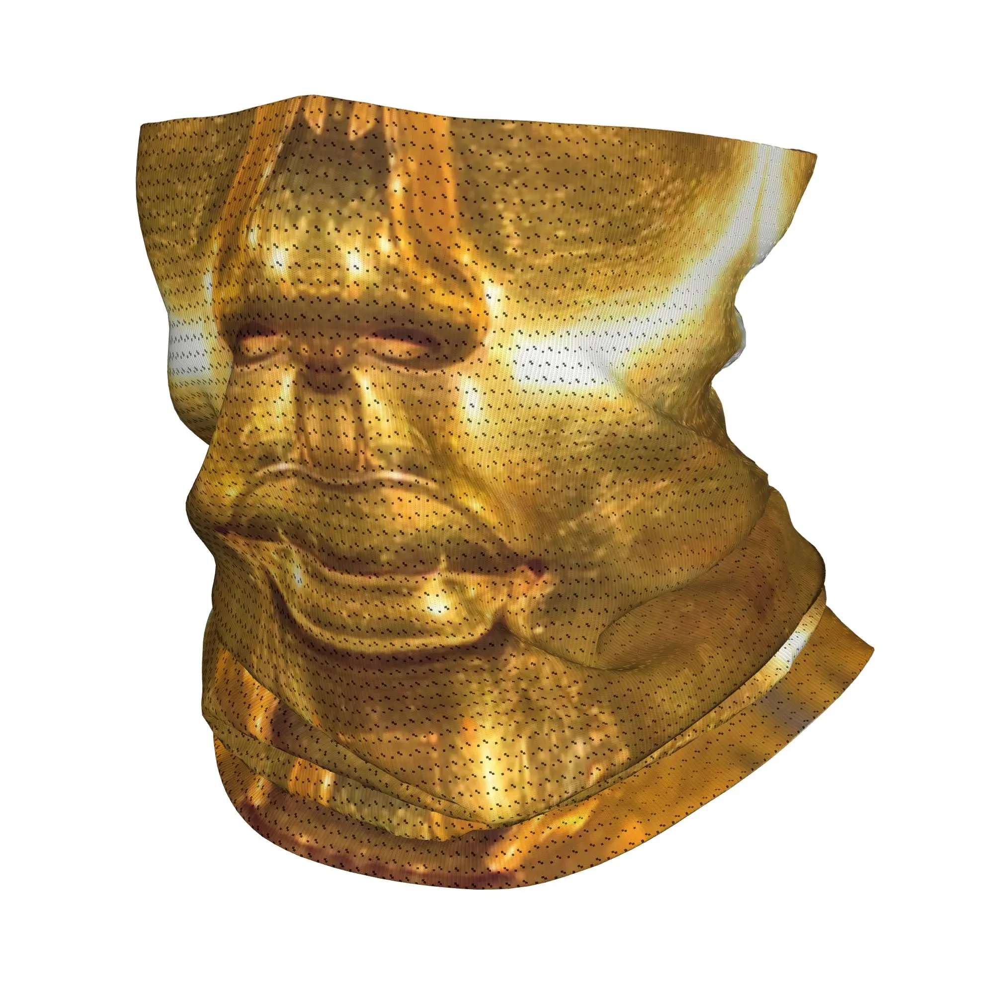 

Custom King Tut Golden Bandana Winter Neck Warmer Wrap Face Scarf for Ski Ancient Egypt Pharaoh Tutankhamun Gaiter Headband