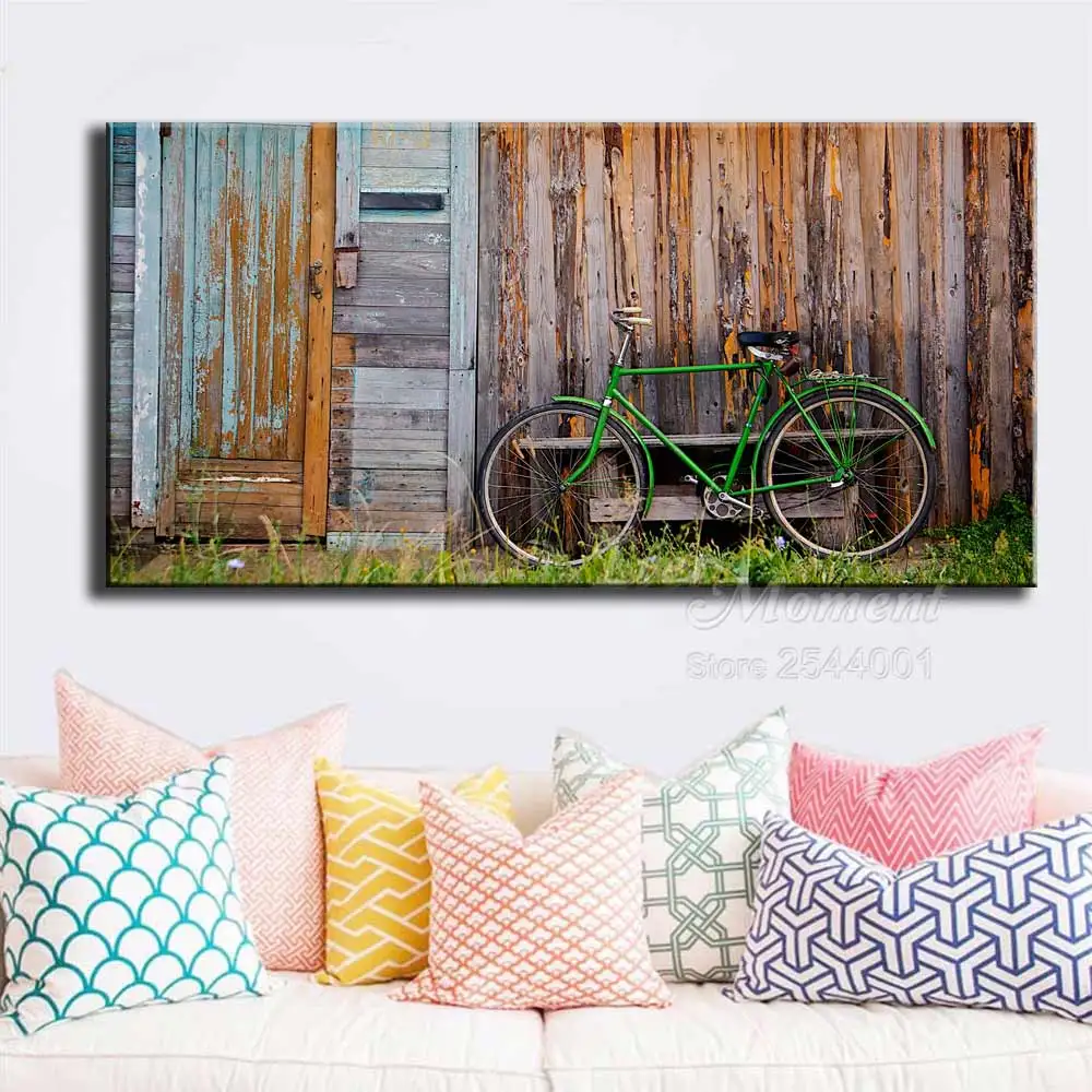 Ever Moment Diamond Painting Bike Wooden Door Handmade Full Square Drill 5D DIY Picture Of Rhinestone Diamond Embroidery ASF1597