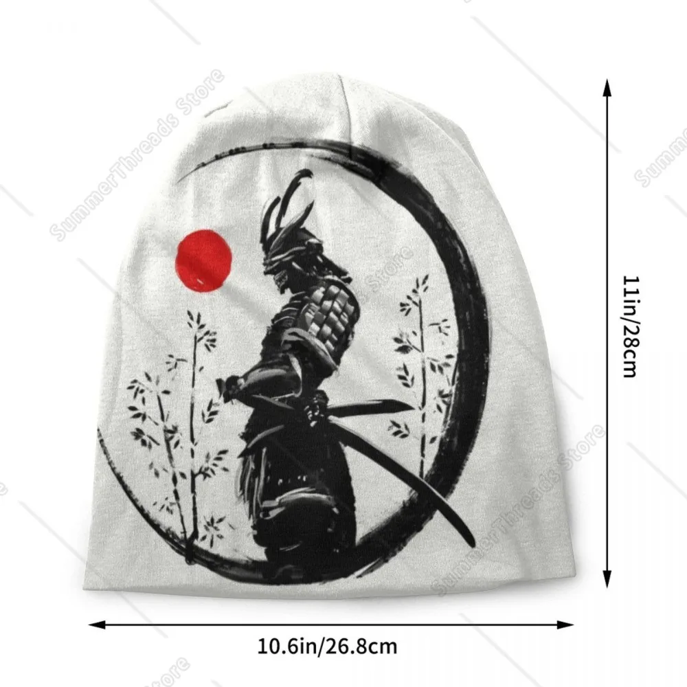 Custom Japanese Samurai Warrior Bonnet Hats Hip Hop Knit Hat Men Women Autumn Winter Warm Katana Bushido Skullies Beanies Caps