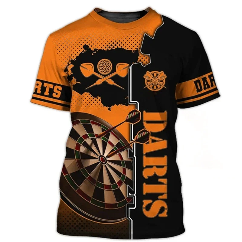 Cool Design Dart League Mens T Shirt Sports 3D Darts Gift Printed Tee Shirts Womens Clothing Funny Kids Boys Y2k Graphic Tee Top