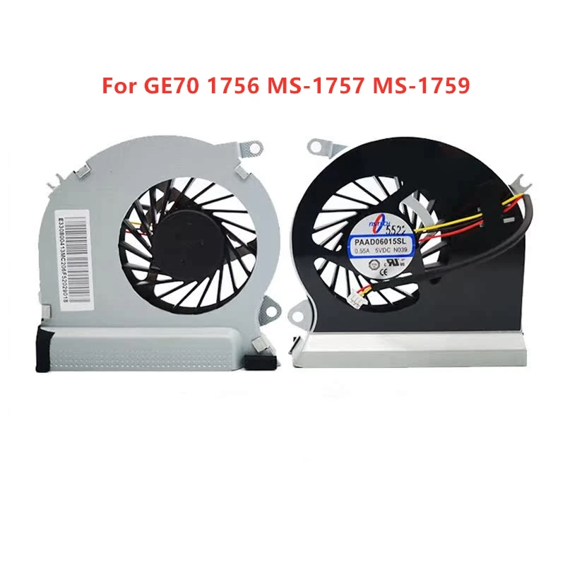 

Brand New Laptop CPU Cooling Fan For MSI GE70 1756 MS-1757 MS-1759 PAAD06015SL N039