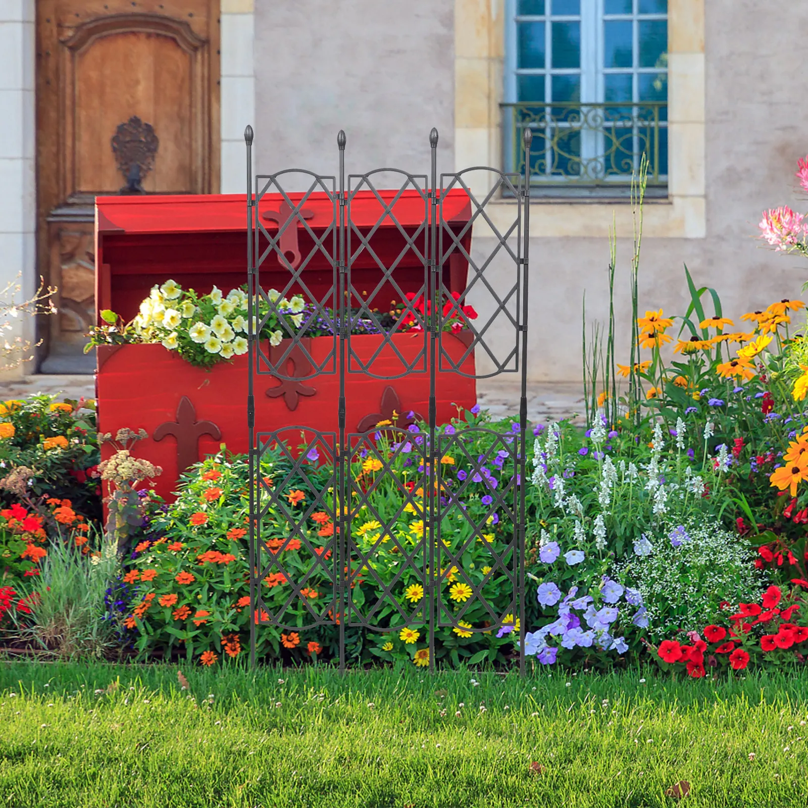 

Climbing Plant Support Frame Heavy Duty Weather Resistant Structure for Garden Balcony Decor Vine Climbing Rack Gardening