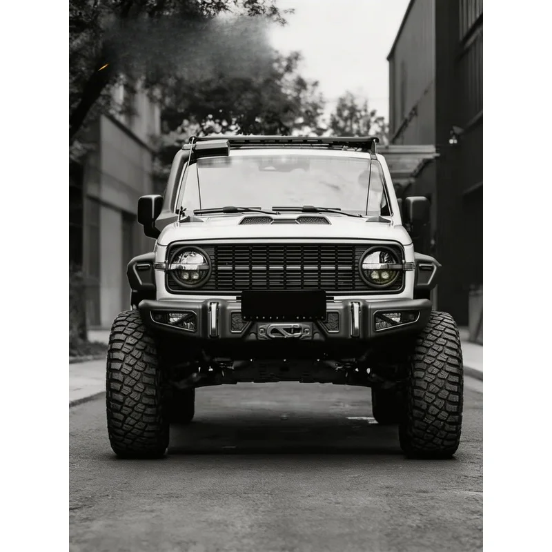 High Quality Dark Knight Style ABS Full Set Off‑Road Body Kit Front Bumper Grille Hood Fender Flare Fit for Tank 300