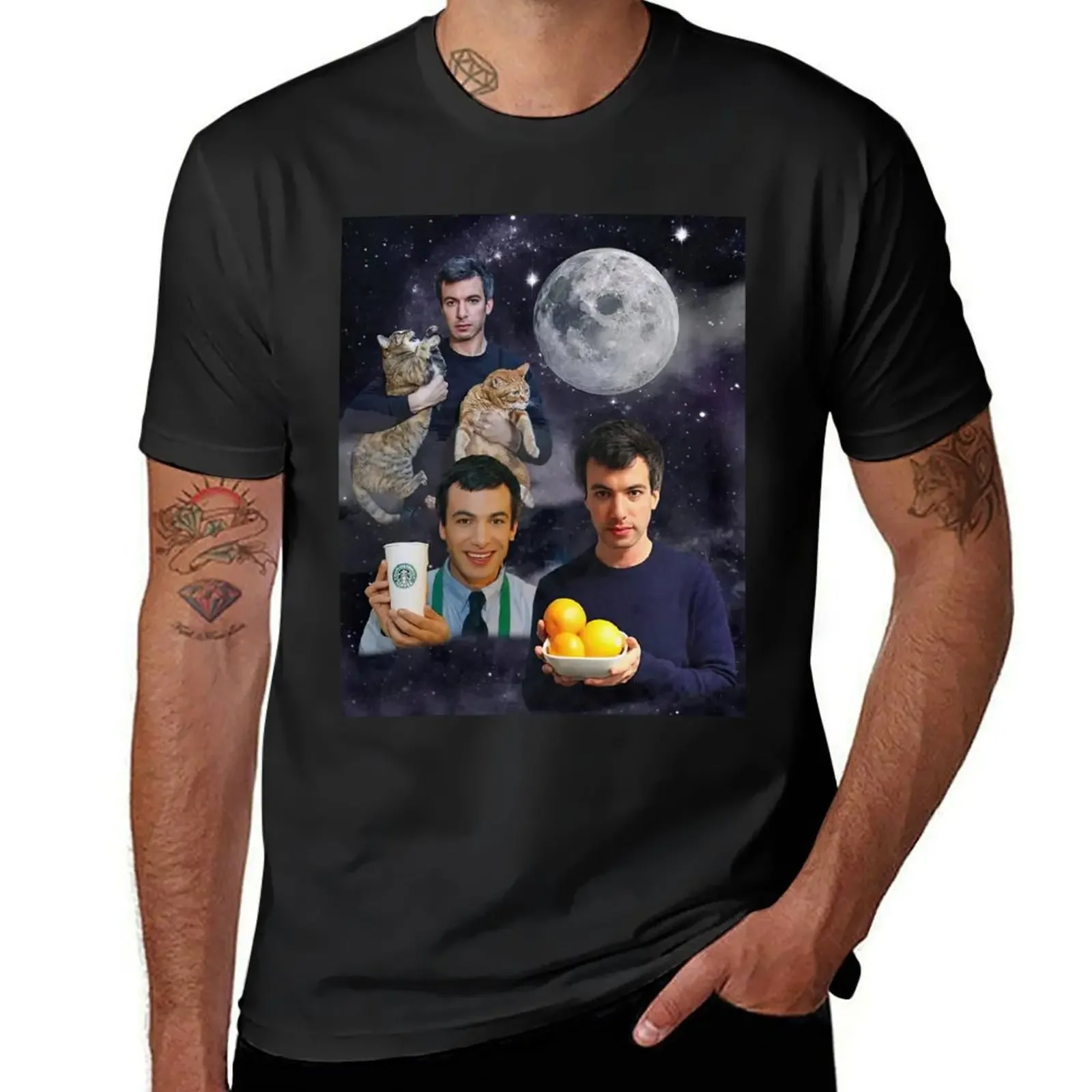 Nathan Fielder Dramatic Galaxy Wolf T-Shirt quick-drying vintage clothes plus sizes for a boy shirts men graphic