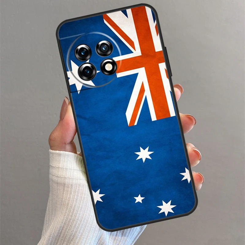 Australia Flag Case For OnePlus Nord CE 3 Lite N10 N20 Nord 2 2T OnePlus 11 10T 8T 9RT 8 9 10 Pro Cover