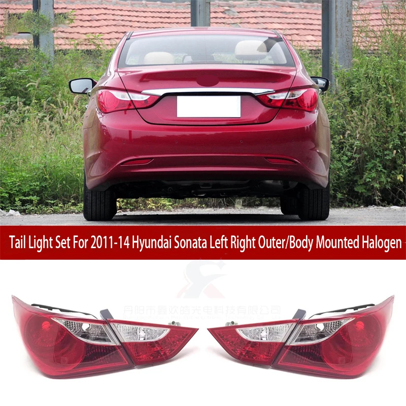 

1 шт. левый/правый задний фонарь, комплект задних фонарей для Hyundai Sonata 2011-14, левый и правый внешний/ходовой галогенный фонарь дальнего света