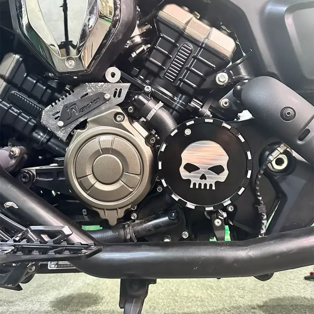 FOR Wear-Resistant Aluminum Front Drive Chain Shield for QJMOTOR SRV600 - Stone Impact Protection All-Year Model Fit