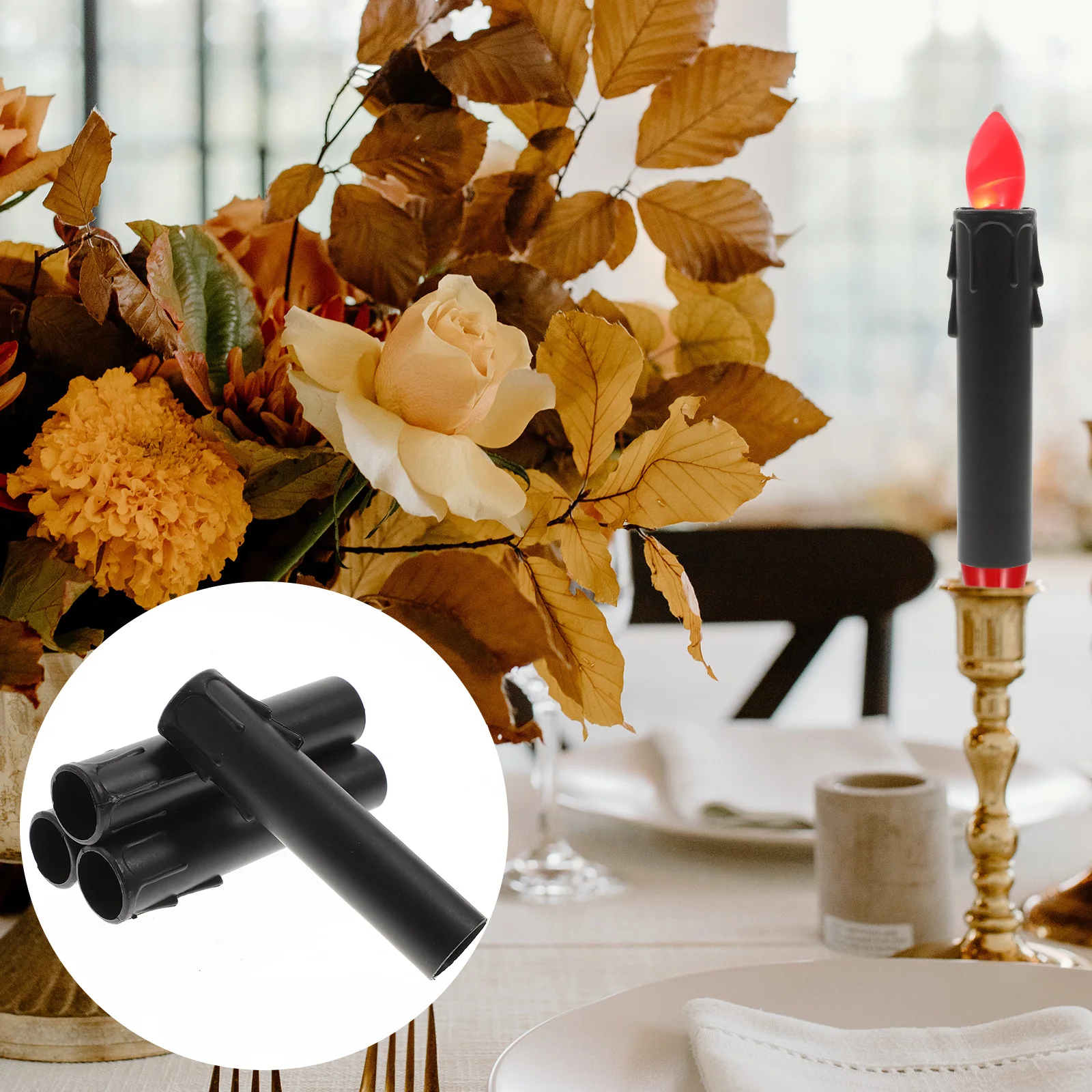 

20pcs Tubes 22Mm X 105Mm Teardrop Effect Lamp Repair Parts Chandelier Socket Covers Replacement Light Bulb Covers For