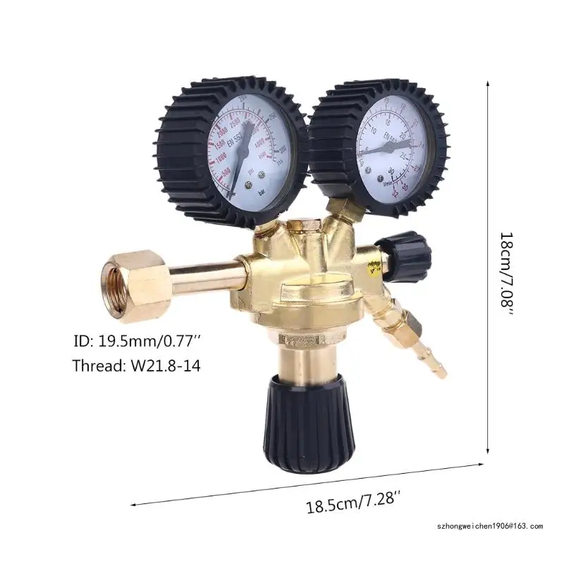 28GF Saldatore Manometro Riduttore pressione Valvola controllo del flusso Regolatore del gas saldatura Mig