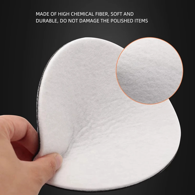 NCSMT Glass Polishing Discs 6'' Microfiber Buffing Pads for Car Glass Scratch Removal Auto Detailing Polisher Accessories