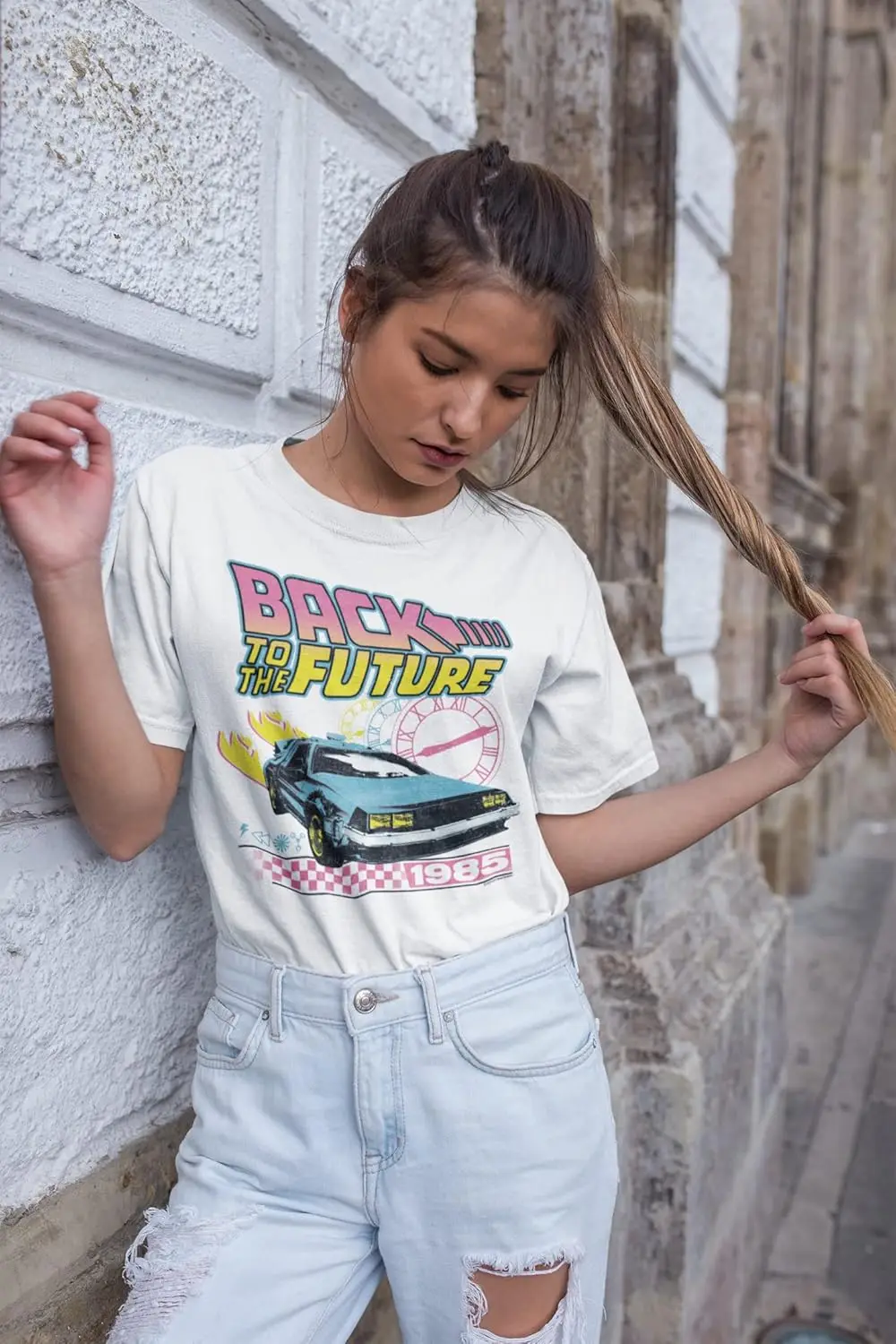 American Classics Back to The Future Logo Clock Car & 88 MPH Adult Short Sleeve T Shirts Retro Style 80s Movies Graphic Tees