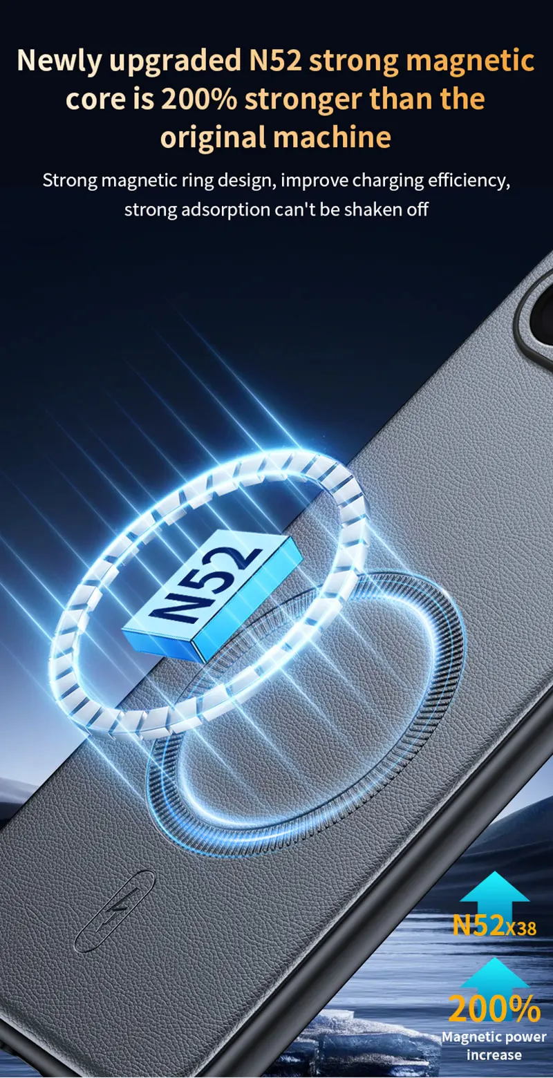 Für iPhone 17 Air Hülle Magnetische Leder-Schutzhülle Für iPhone 17 Air Anti-Fingerabdruck Rutschfest PC+TPU – Detail 9