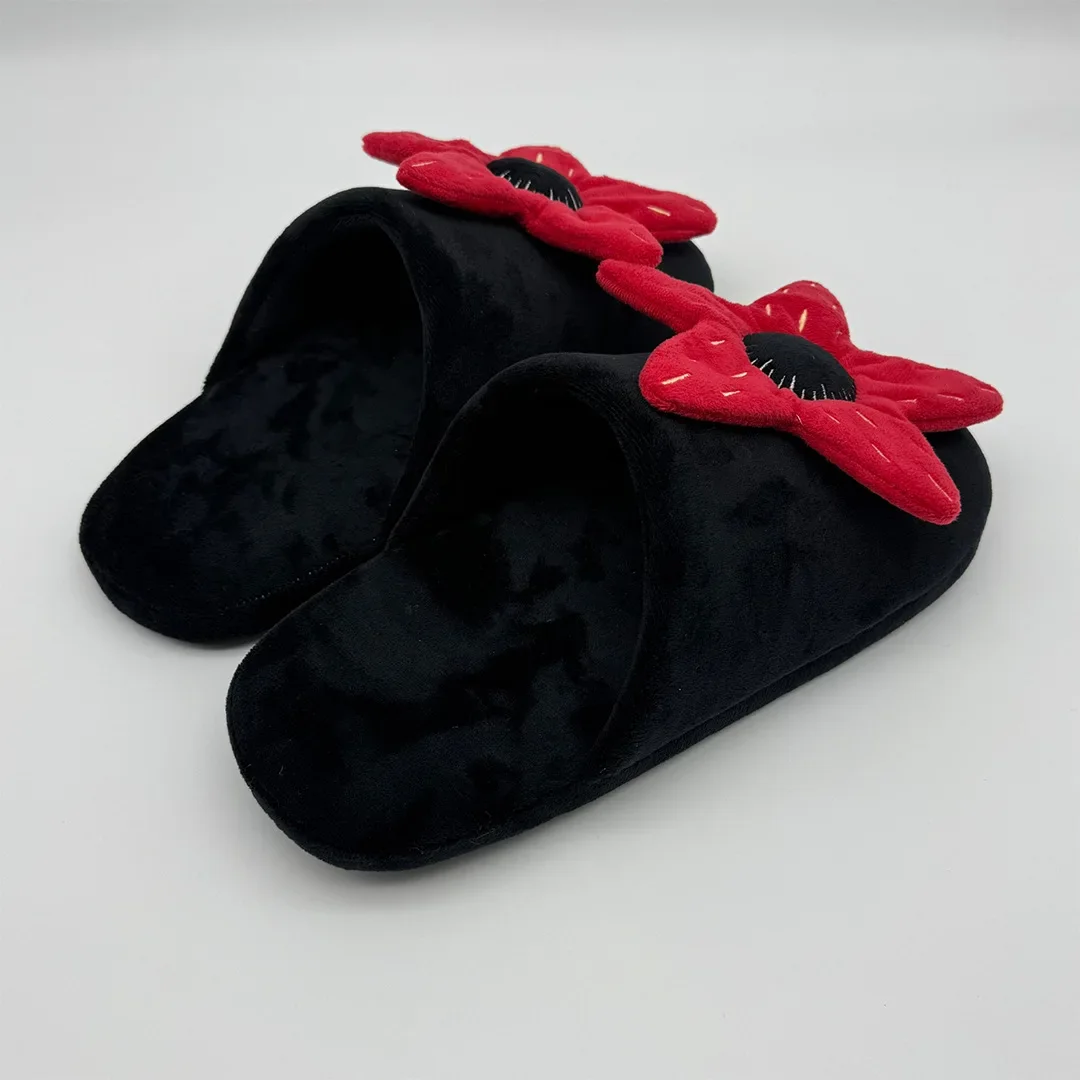 Winter Plush Slippers Women Men Indoor Flower Fuzzy Shoes Simple Shoe Christmas Gifts