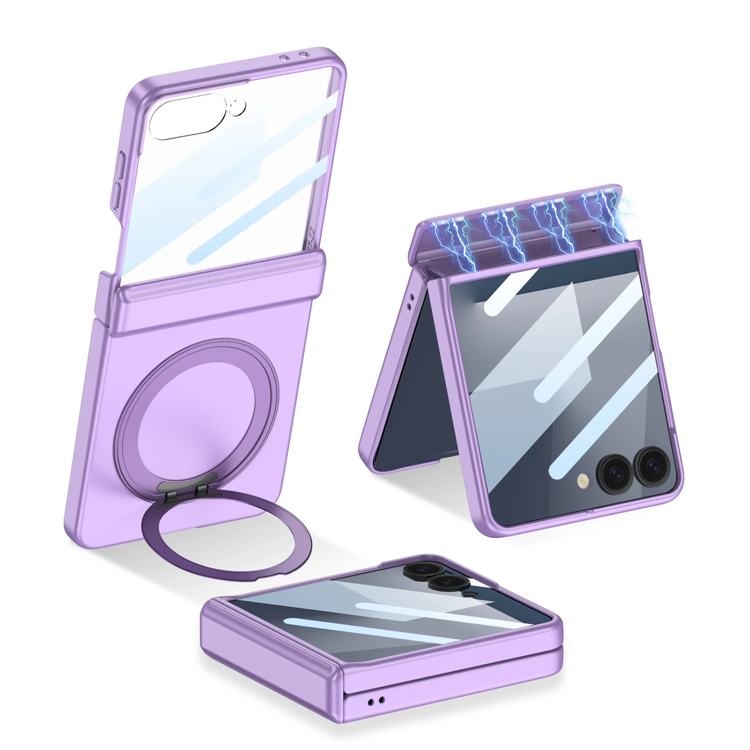 

Magnetic for Magsafe with Hinge Protection & Kickstand Phone Case for Samsung Galaxy Z Flip 7 Flip7 cover