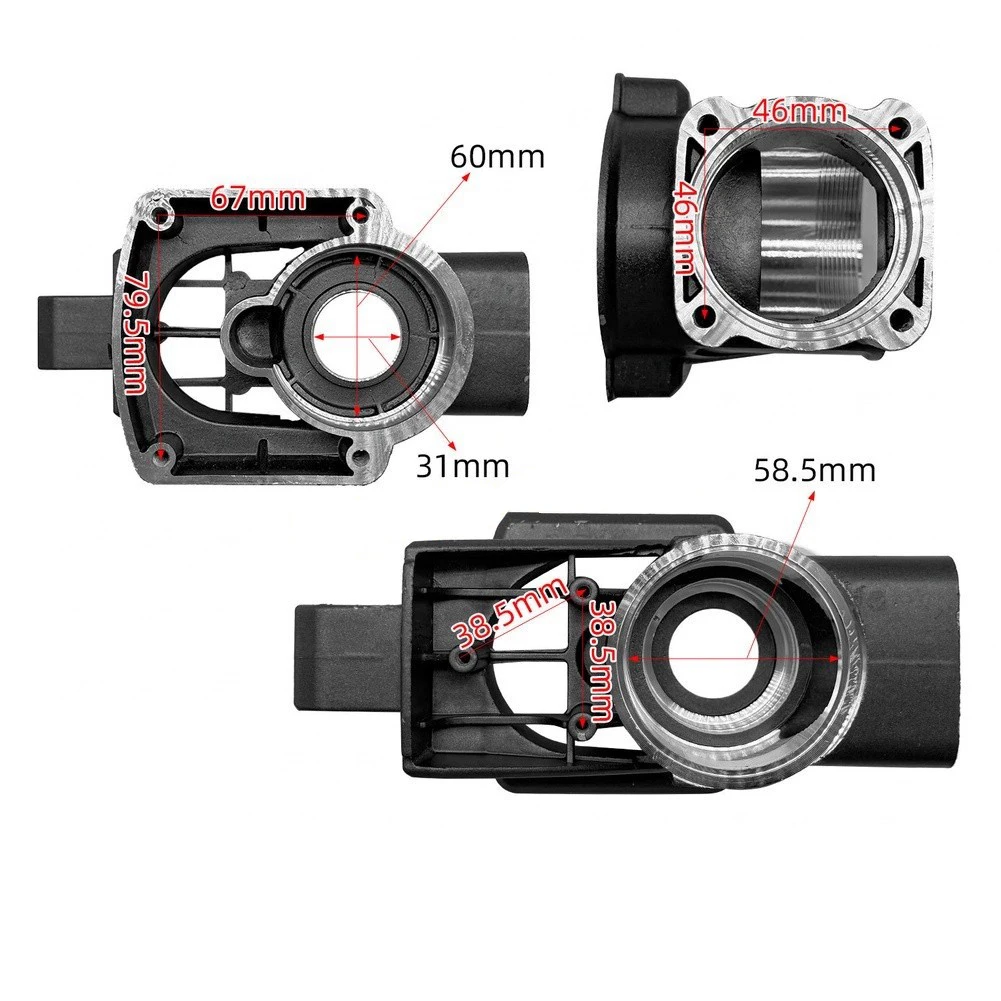 Metal Gear Box Shell Casing For 0850 Electric Pickaxe And Fuel Tank Housing For 0835 Power Tool Replacement Part Black