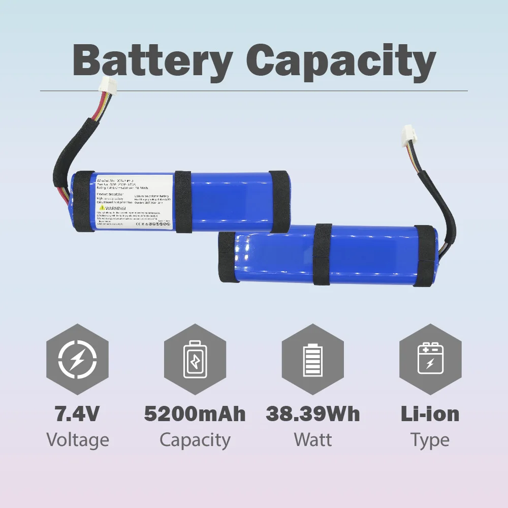 5200mAh 7.4V Battery For JBL Xtreme 3/Xtreme3/Xtreme Gen 3 Replacement Wireless Bluetooth Speaker Batteries GSP-2S2P-XT3A