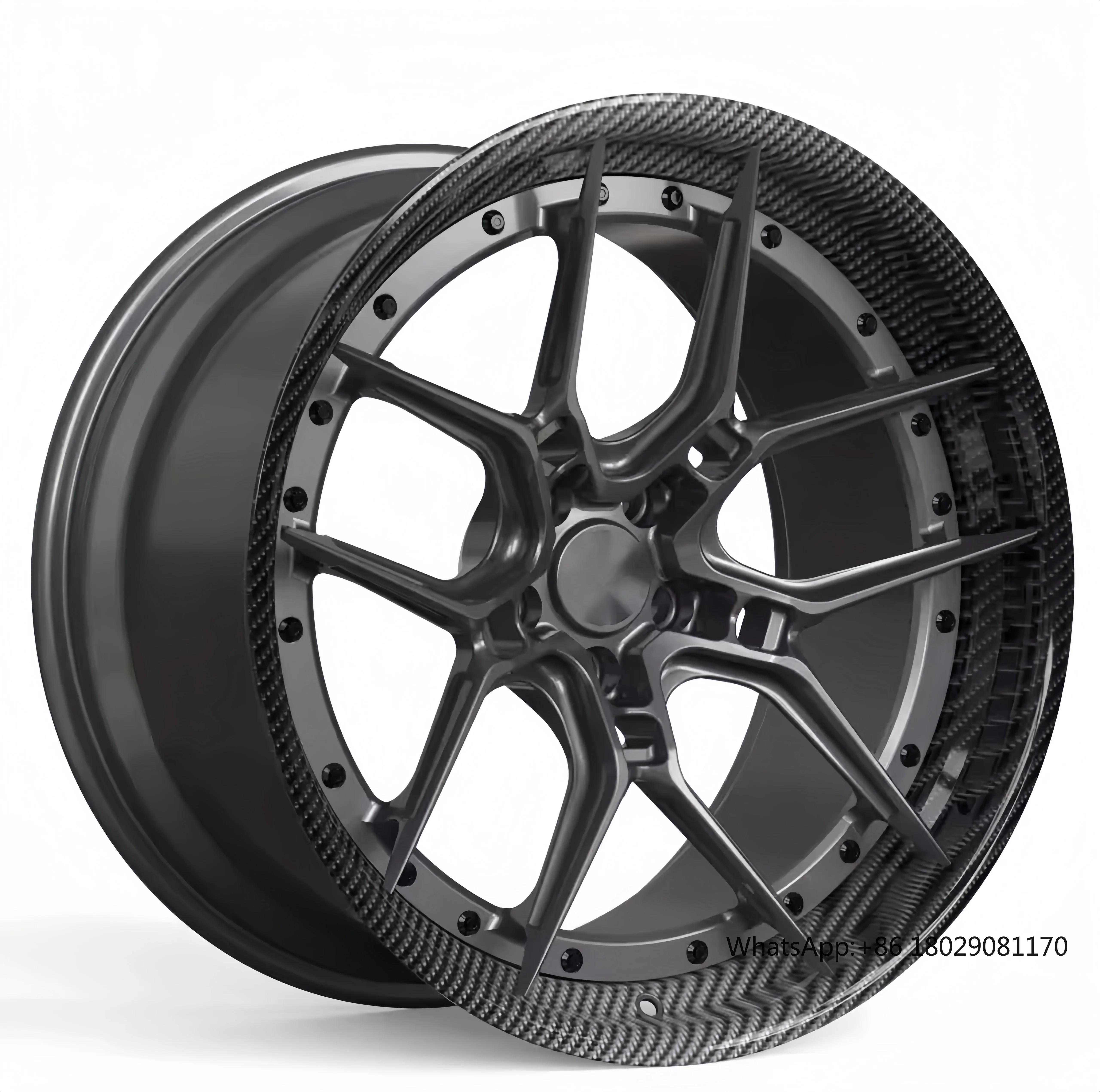 

XINLAI HOT sale Carbon fiber customization 5x120 5x112 5x114.3 18 - 24inch 2-piece Forged Wheels for Lamborghini Ferrari