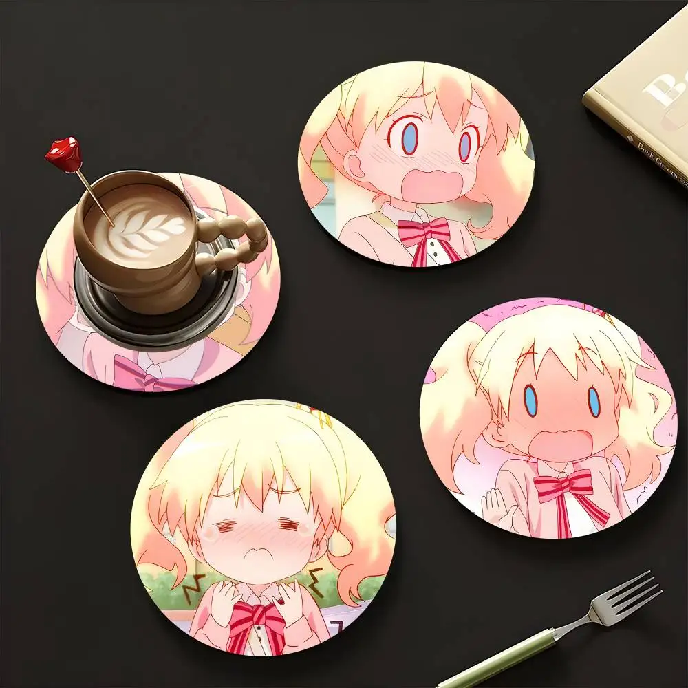 1pc Alice Cartelet Anime Characters Wooden Coaster Colour Printing Cup Mat Home Desk Decoration Gifts
