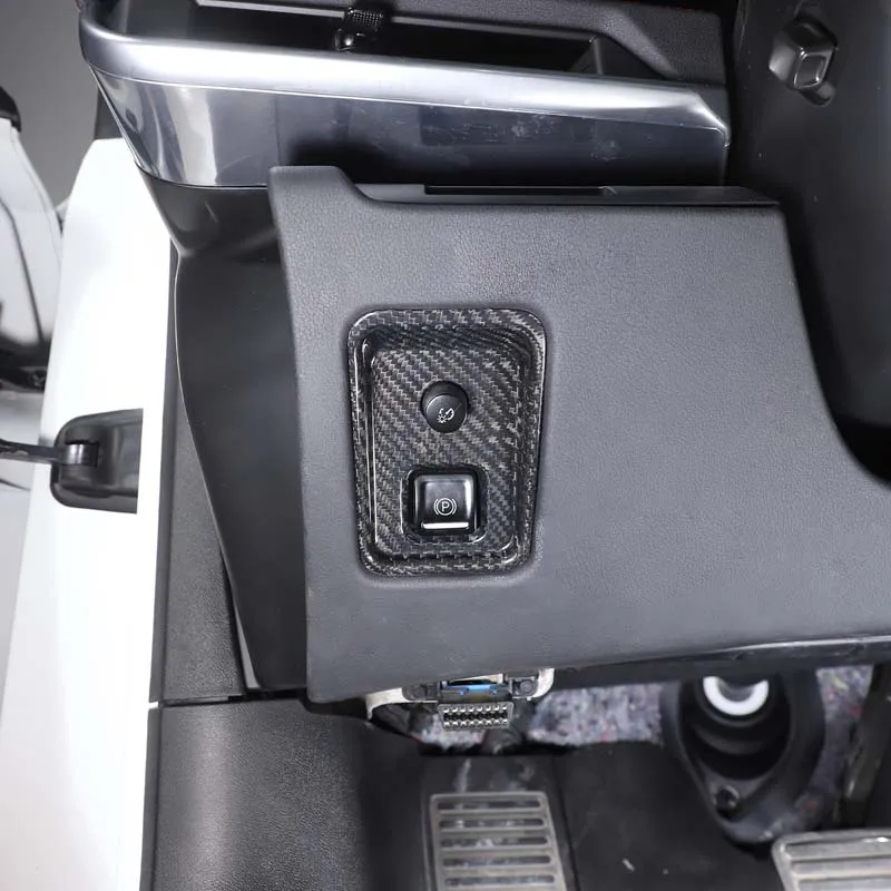 

For Chevrolet Corvette C8 Stingray Z51 Z06 2020-24 Real Carbon Fiber Car Parking Brake Control Panel Cover Trim Car Accessories