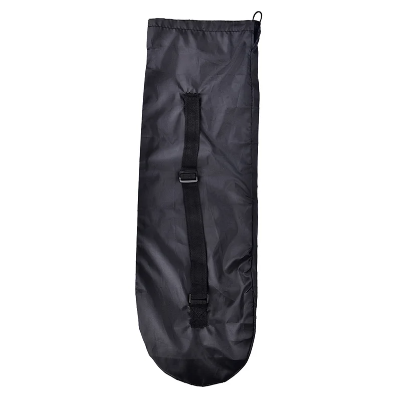 Tecido de náilon ao ar livre skate transportar saco kick skate scooter longboard deck skate board mochila 88x30 cm preto