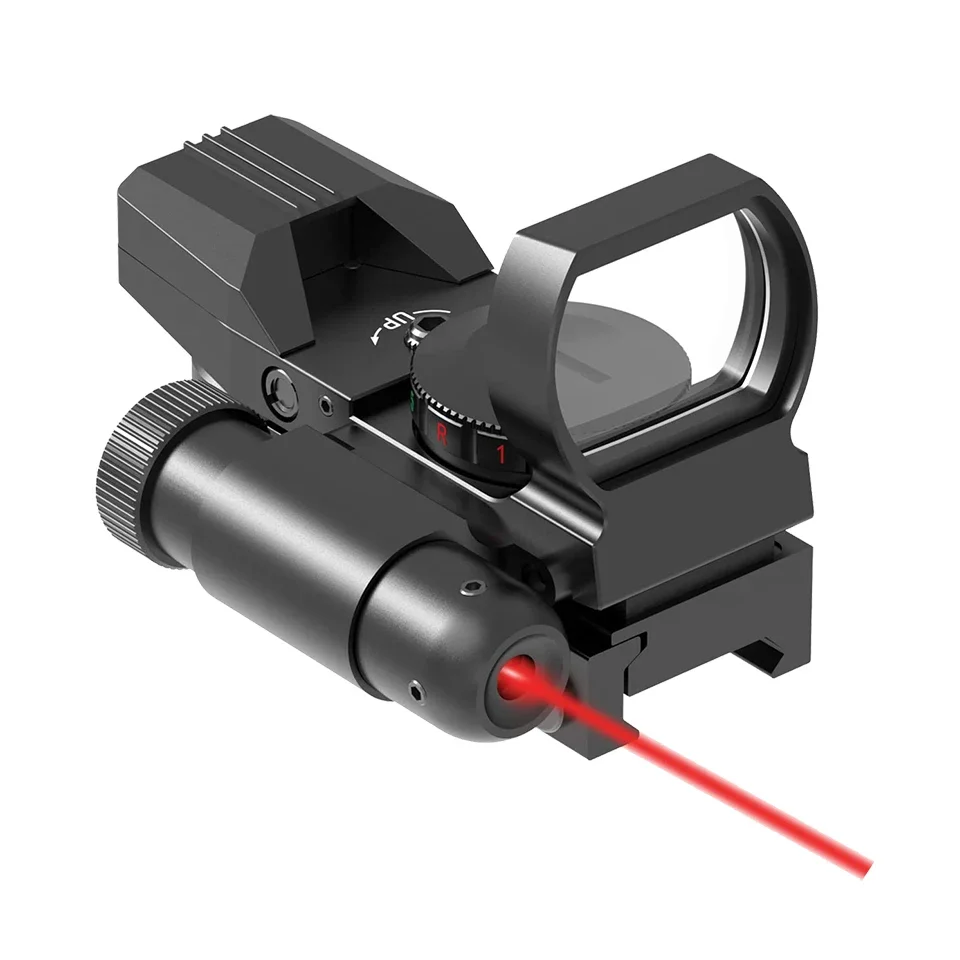 Red Dot Sight Holographic Reflex Sight 4 Reticle Optics Red and Green Illuminated Collimator Sight Hunting Scopes