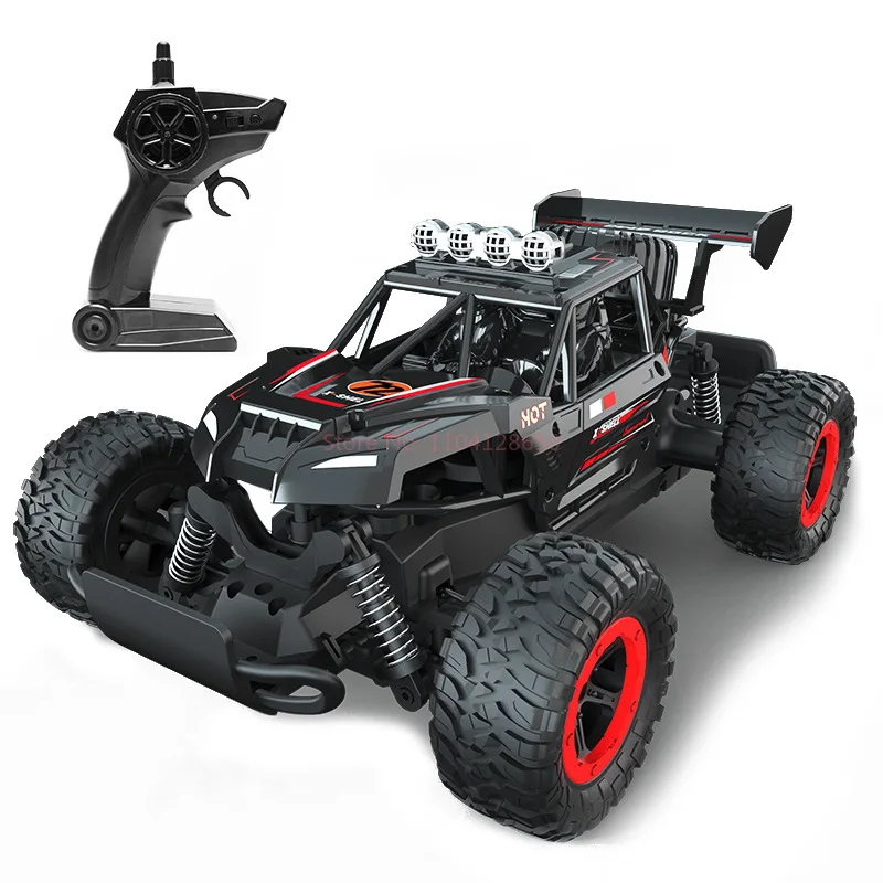 RC ของเล่นยอดนิยมสี่ล้อไดรฟ์ off-road รีโมทคอนโทรลรถ 2.4G สัดส่วนคันเร่งแบนวิ่งแข่งรถความเร็วสูง