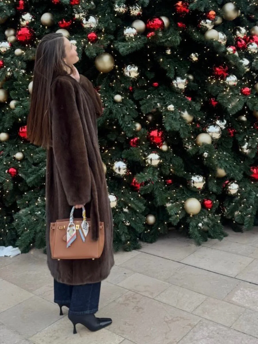 Winter Long Thick Warm Faux Mink Fur Jacket Coat Women With Belt High Quality Luxury Long Mink Fur Cardigan Jacket Ladies