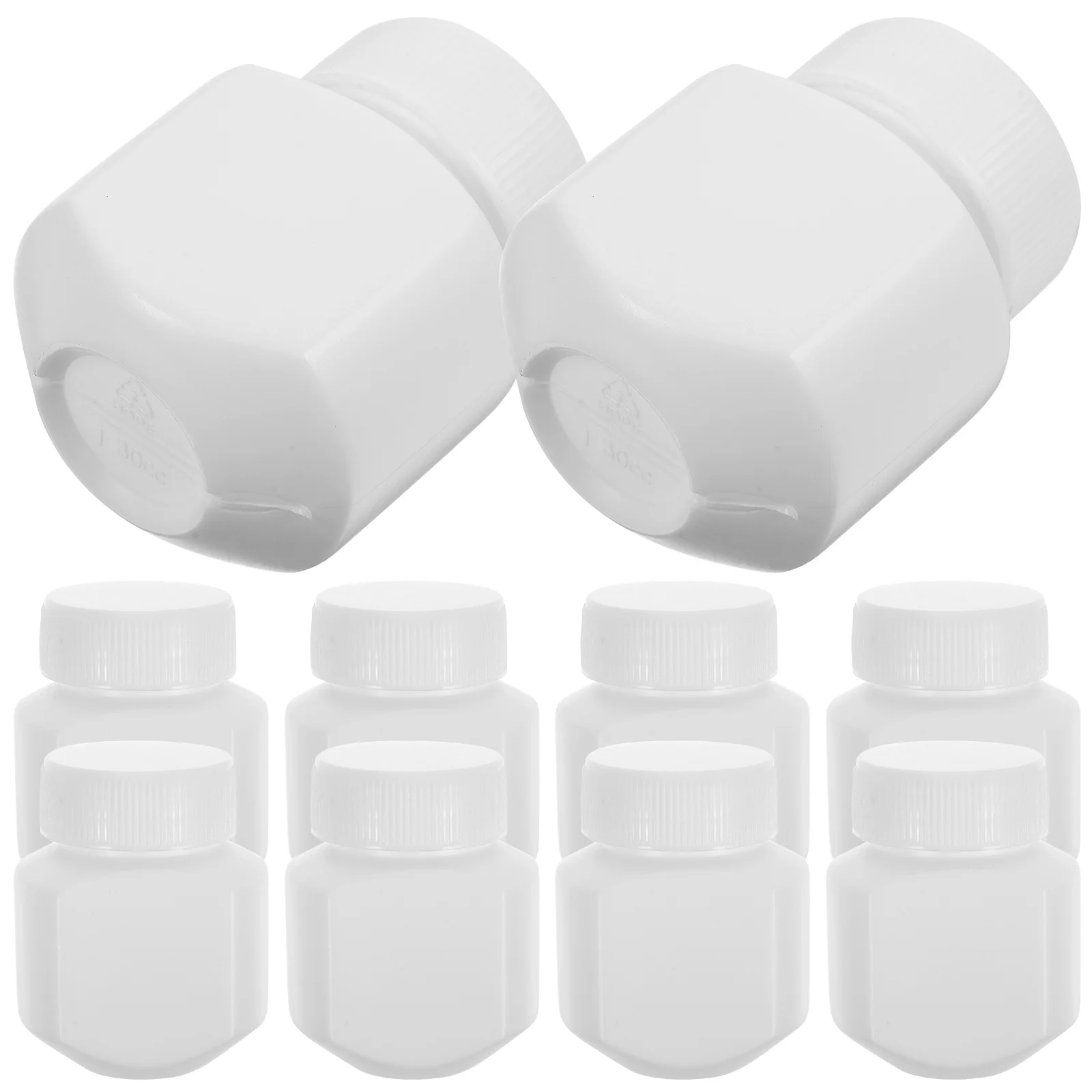 

10pcs Health Supplement Bottles 30Cc Hdpe Portable Travel Organizer Sealing Capsules Container Storage Dispenser Mini Bottle