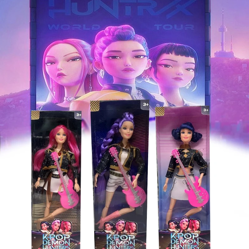 Anime Kpop Demon Hunters Ragazza Gruppo e Action Figure Mobile e Giunti Modello di bambola del fumetto Giocattolo per la collezione di decorazioni per il desktop per ragazze