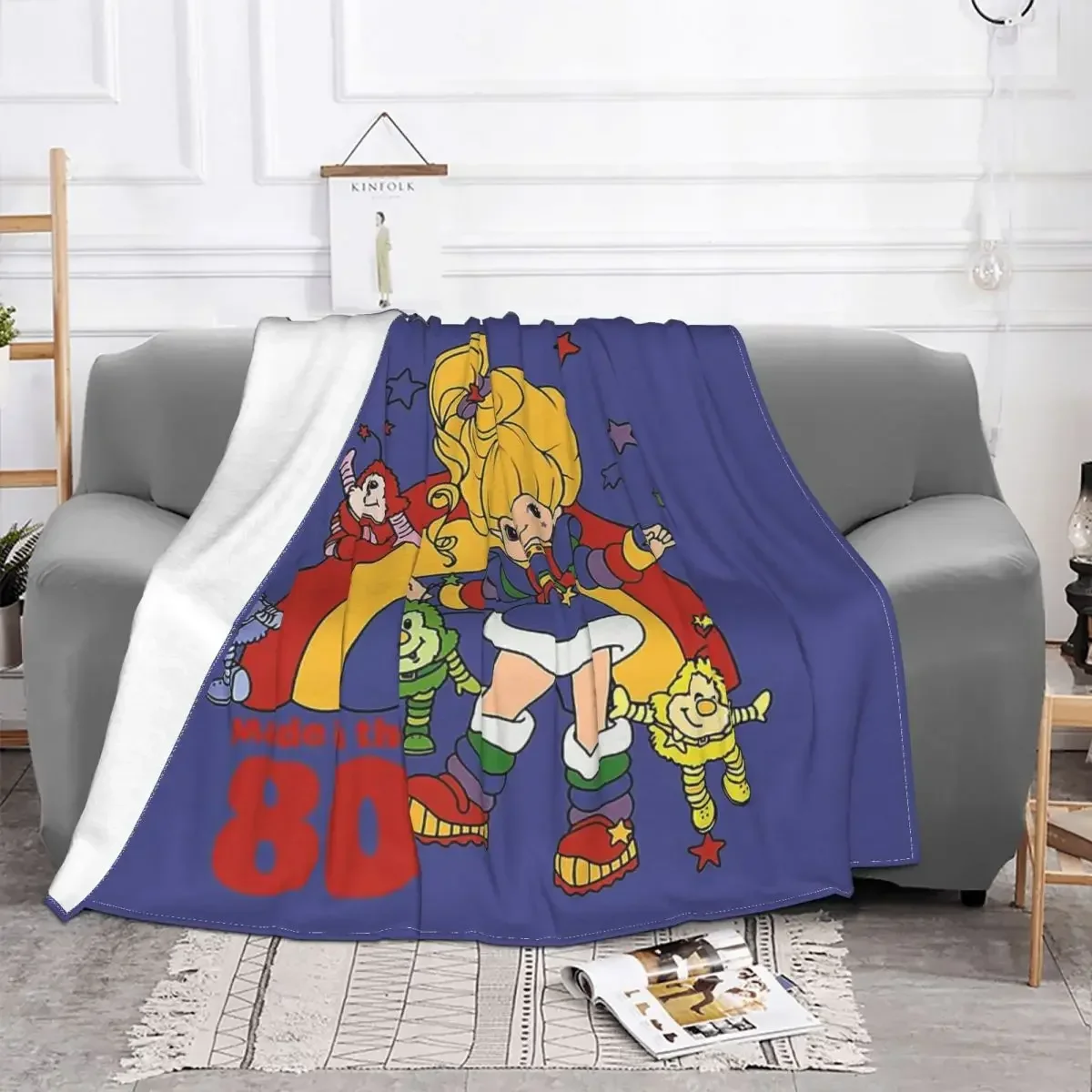 Rainbow Brite Red Butler TV Blankets Coral Fleece Plush Decoration Bedroom Bedding Couch Bedspread