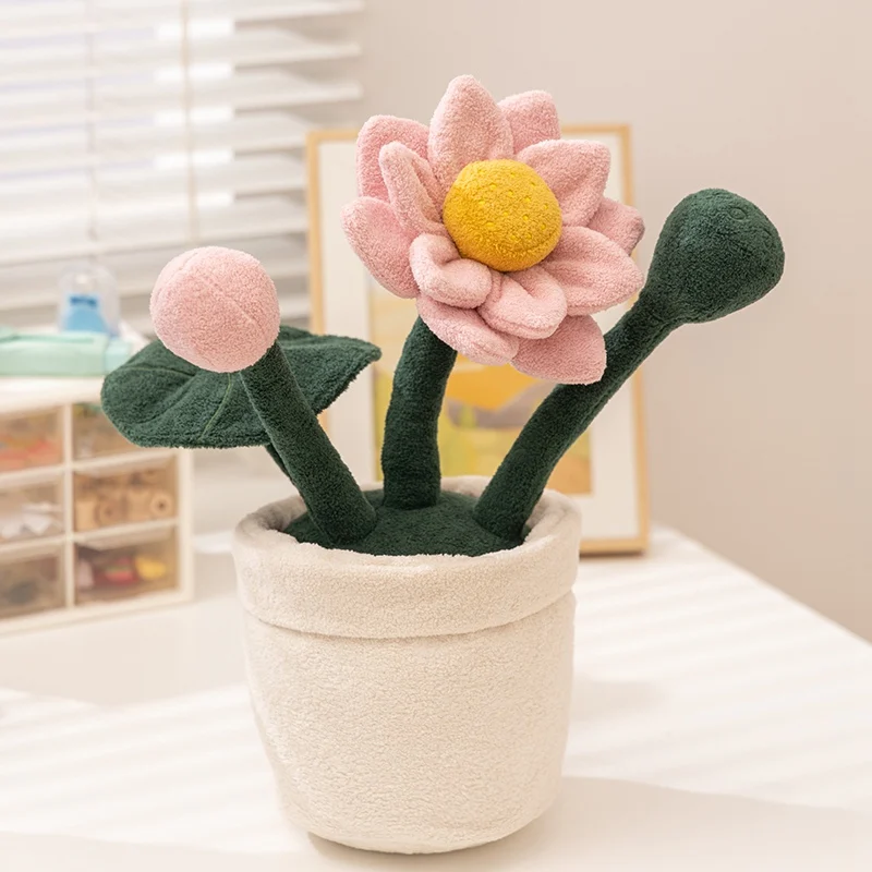 Bouquet de fleurs mignon, Animal en peluche pour Grilfriend, femme, mère, plante, cadeau pour saint-valentin, remise de diplôme, anniversaire, noël