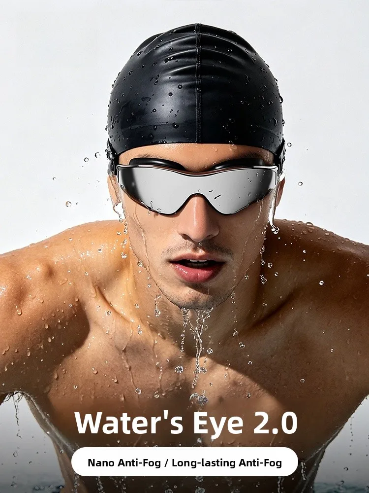 swimming-goggles-for-men-and-women-high-definition-anti-fog-waterproof-coated-swim-cap-set-prescription-available-silico