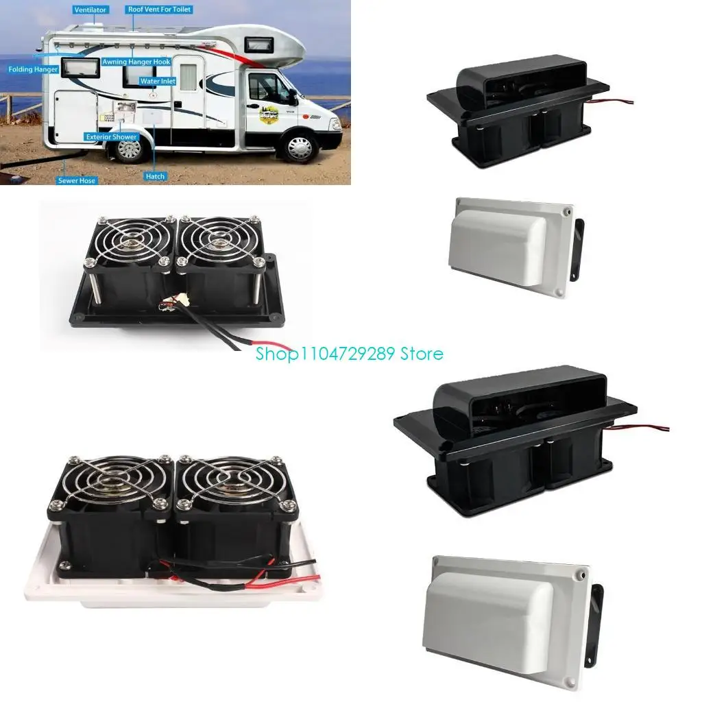 D8KE Car Exhaust Fan 12V Motorhome Roof Vent Fan Silent Energy Saving Travel