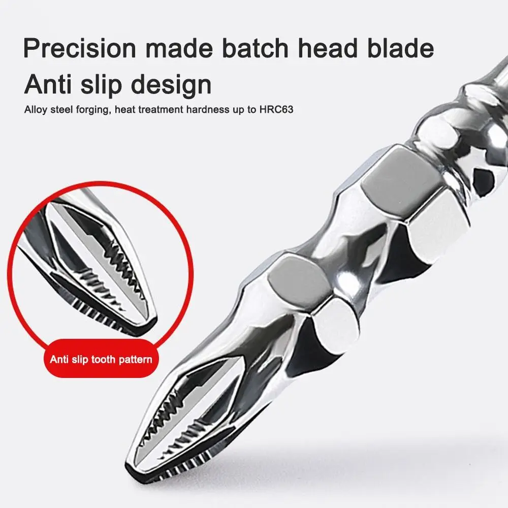 Punta a croce da 65/100 mm S2 Punta da trapano elettrica antiscivolo ad alta durezza Punta per cacciavite a croce magnetica antiruggine