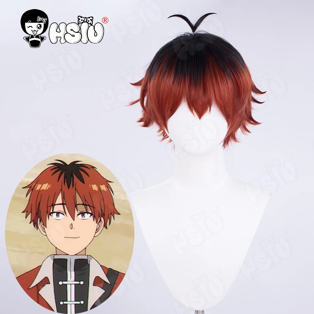 Stark Cosplay Wig Fiber synthetic wig Anime Frieren at the Funeral cosplay Wig「HSIU 」orange mixed black short Wig+Wig cap