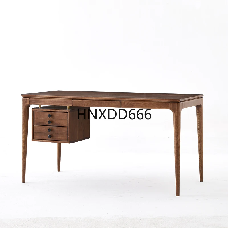 

Modern home office furniture simple design solid wood desk table with drawer