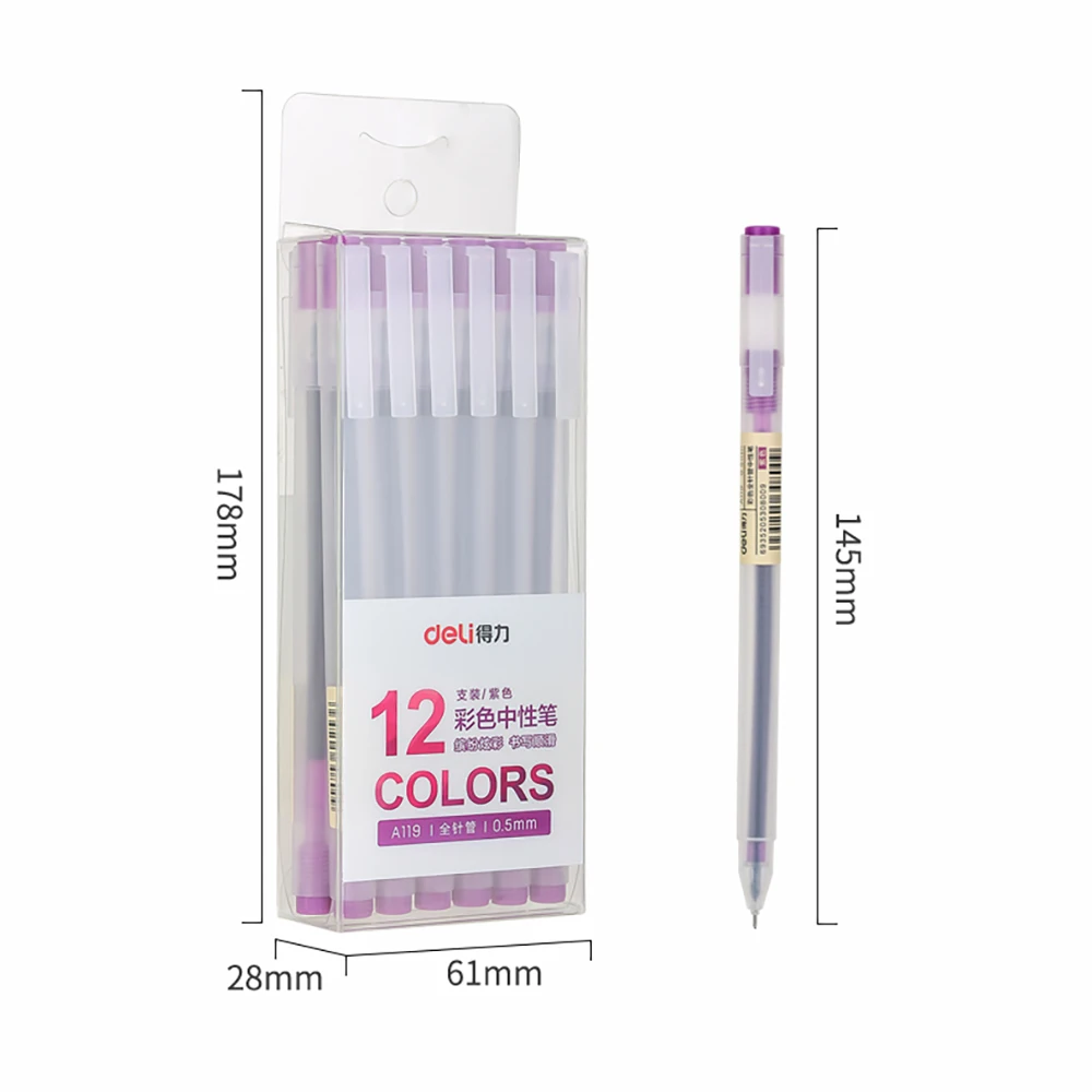 أقلام جل ديلي 12 عبوة 0.5 مم، حبر أرجواني ناعم ونظيف، كتابة متسقة للمكتب وتدوين الملاحظات #2