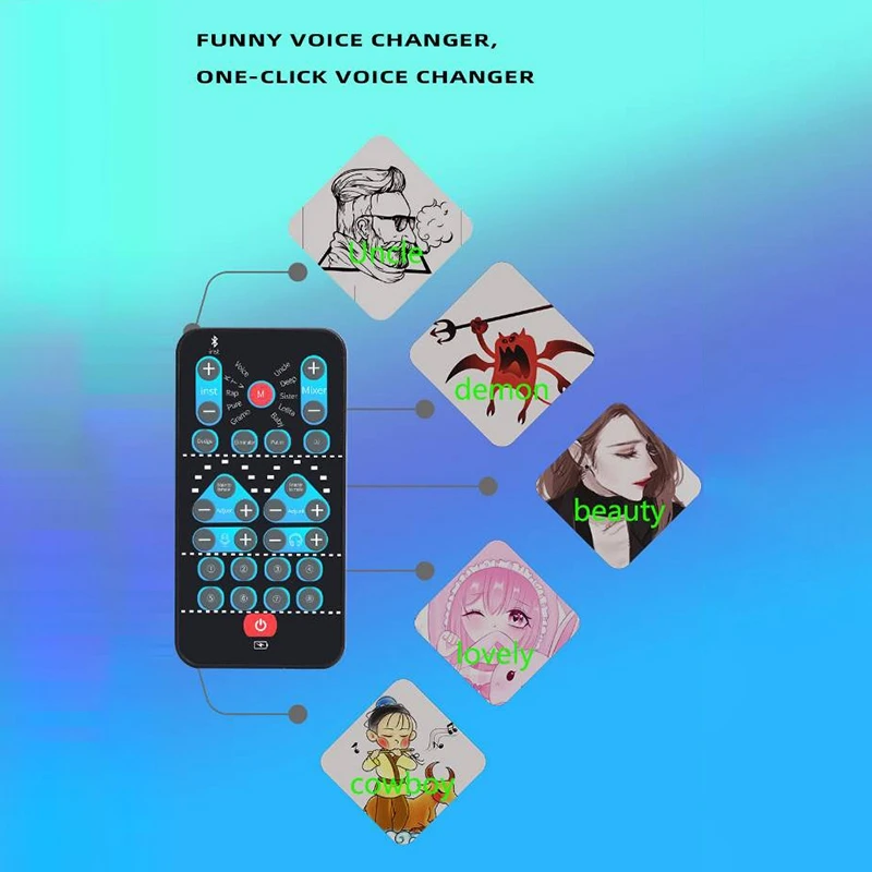 Scheda audio Bluetooth esterna A37T con 5 modalità scena, 8 effetti sonori, per telefoni Android, iPhone, altoparlanti, trasmissione in diretta